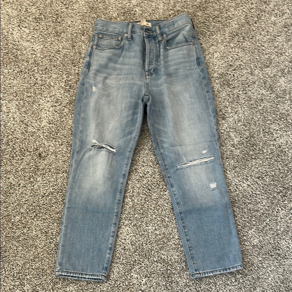 Madewell Blue Ankle Cropped Jeans with Vintage Look
